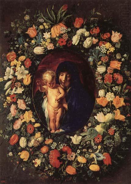 Jacob Jordaens Madonna and  Child Wreathed wih Flowers china oil painting image